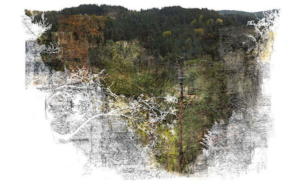 French artist Bertrand Flachot merges photos with drawings