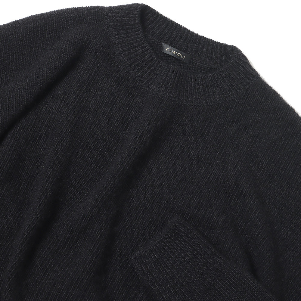 COMOLI) カシミヤ製品染 クルーネックニット (C03-06008) | COMOLI