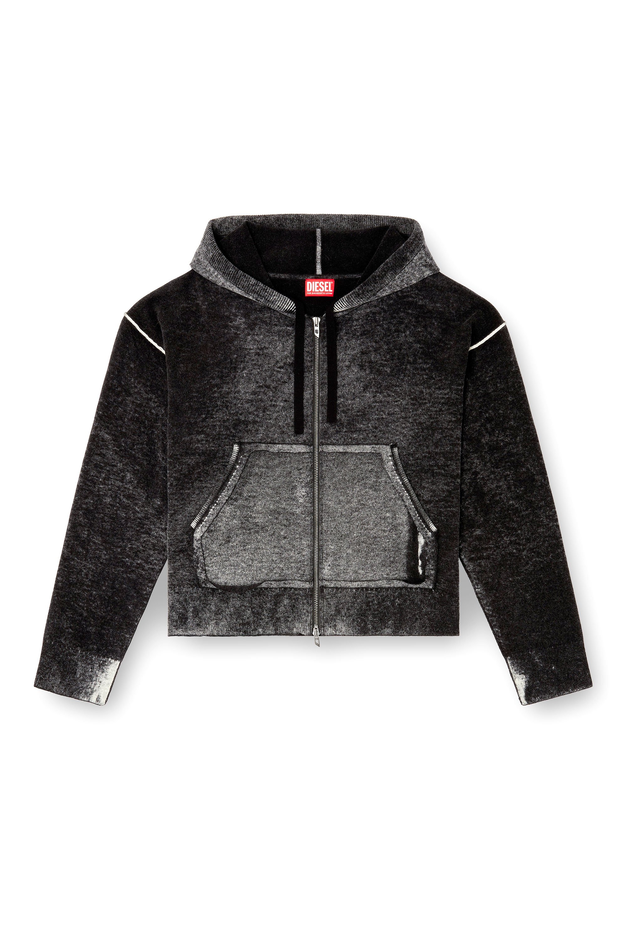 M-MELISSA ジップカーディガン｜ブラック｜ウィメンズ｜DIESEL