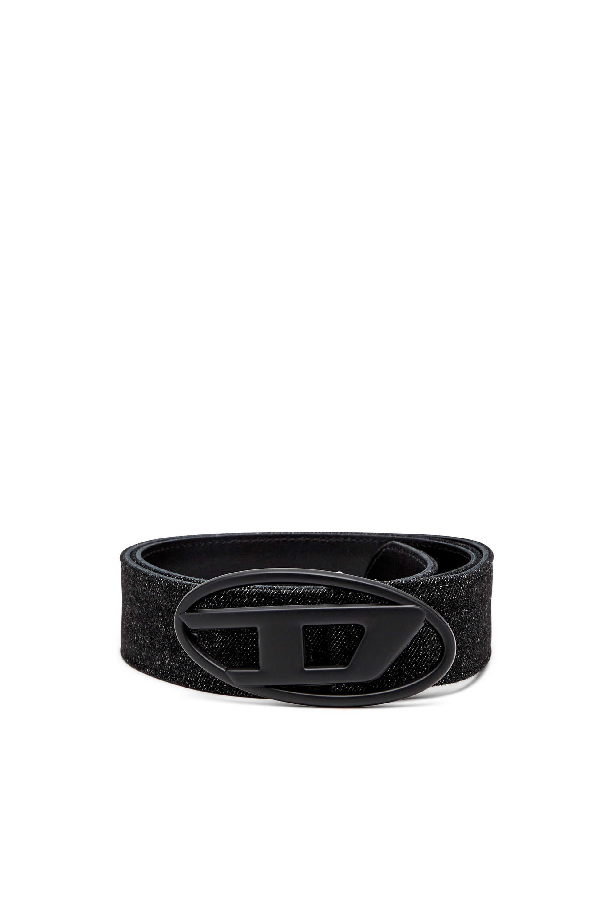 B-DLOGO II 2.5cm leather belt with enamelled d buckle｜ブラック