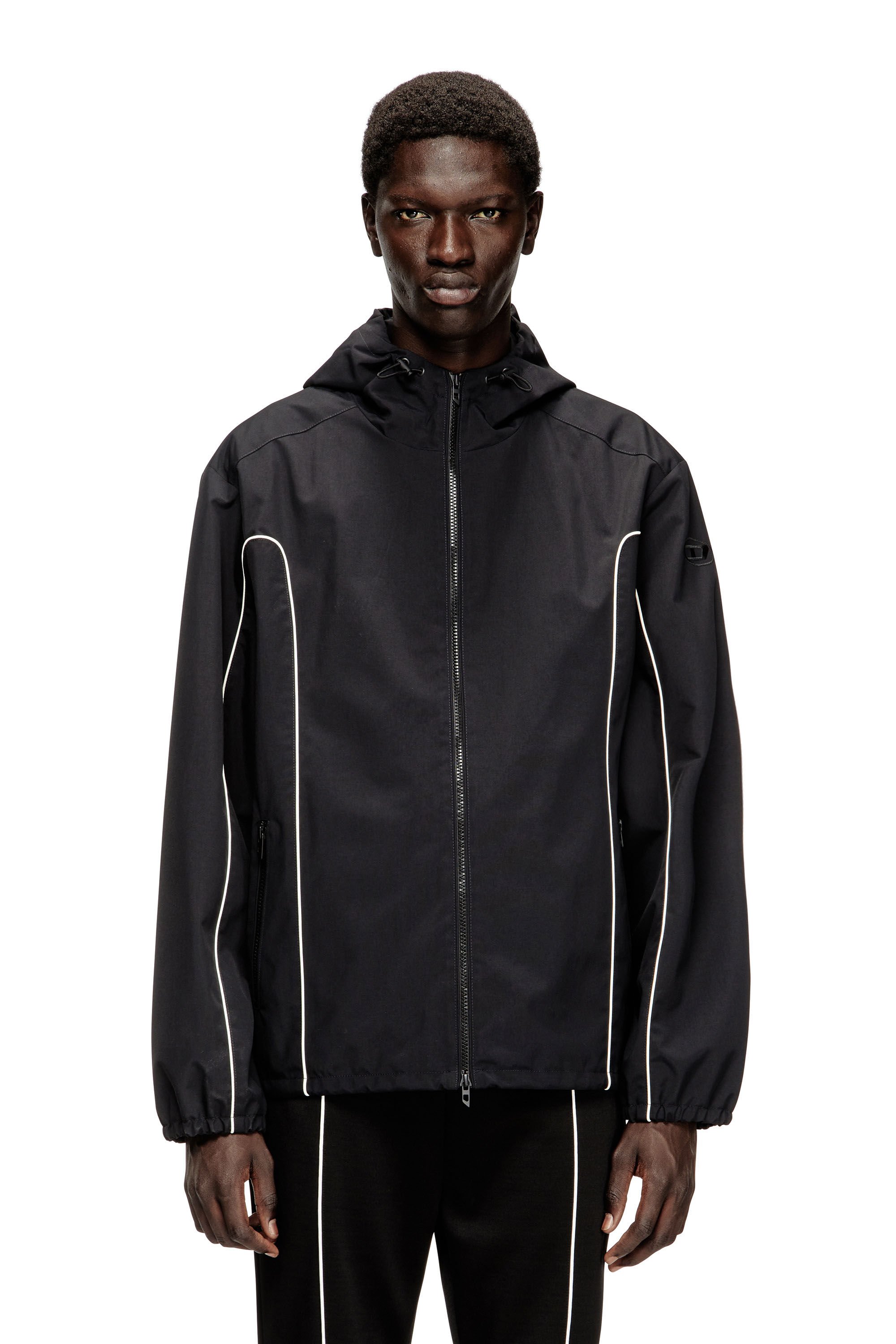 J-HIVES-WRD フード付きジャケット｜ブラック｜メンズ｜DIESEL