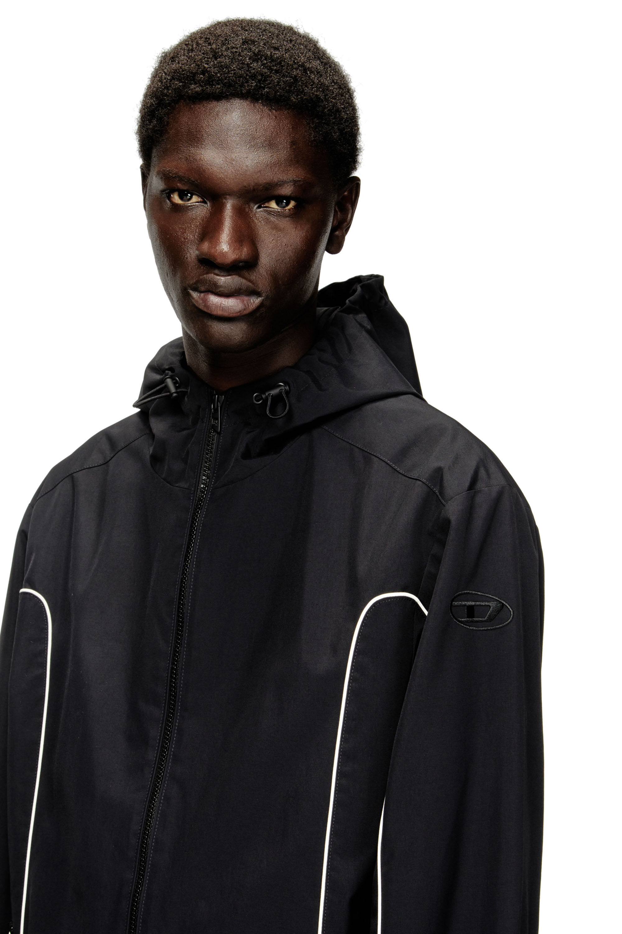 J-HIVES-WRD フード付きジャケット｜ブラック｜メンズ｜DIESEL