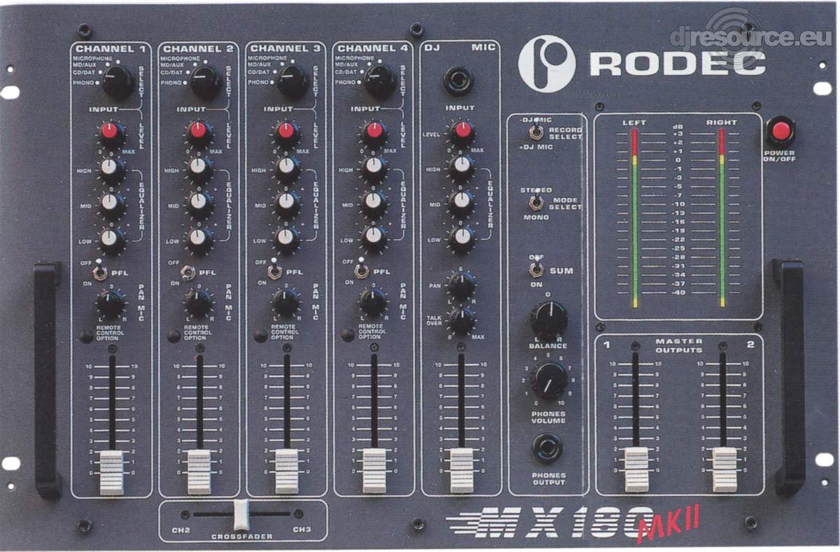 Rodec › MX180 MK2 › Mixer - Gearbase | DJResource