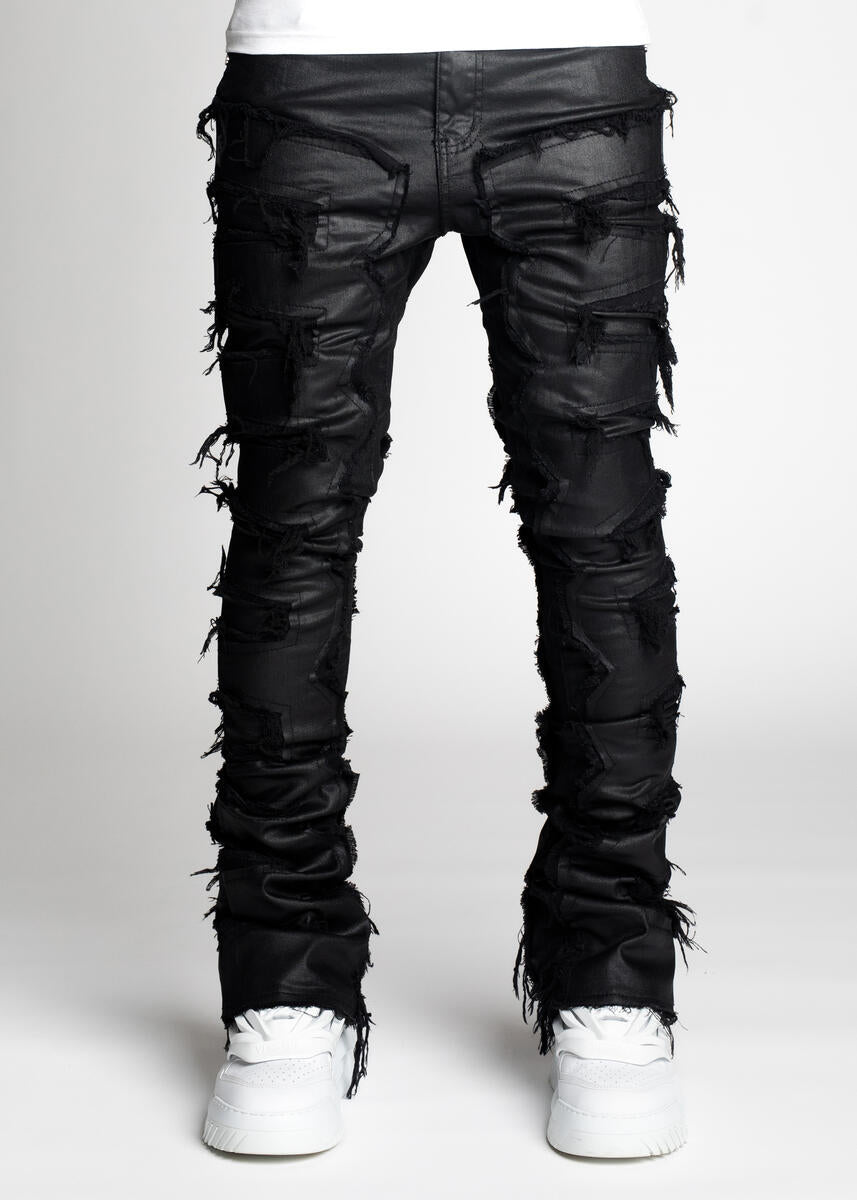 Guapi Obsidian Black Waxed Stacked Denim – DR STYLZ
