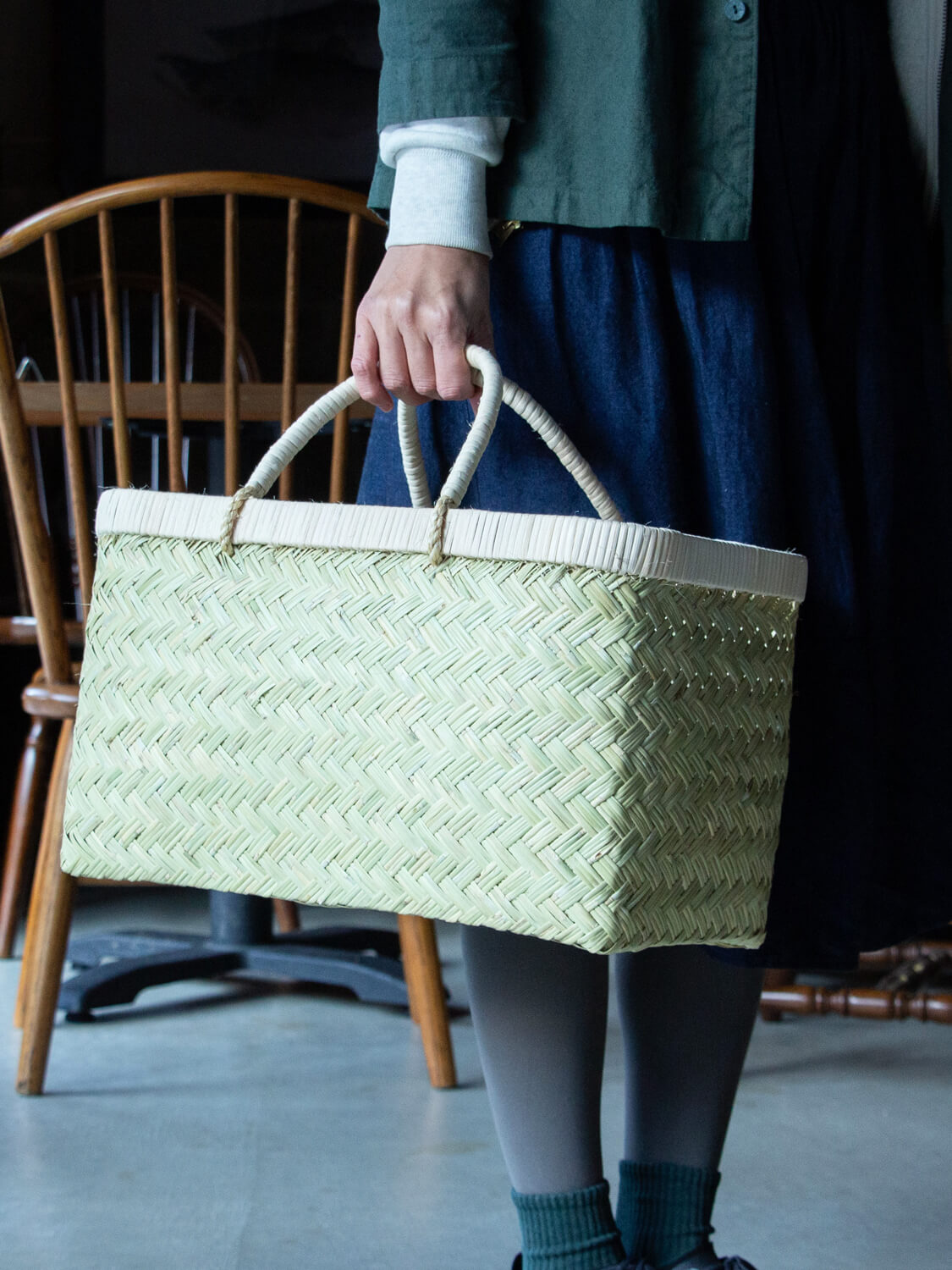 すず竹 市場かご（尺三寸）