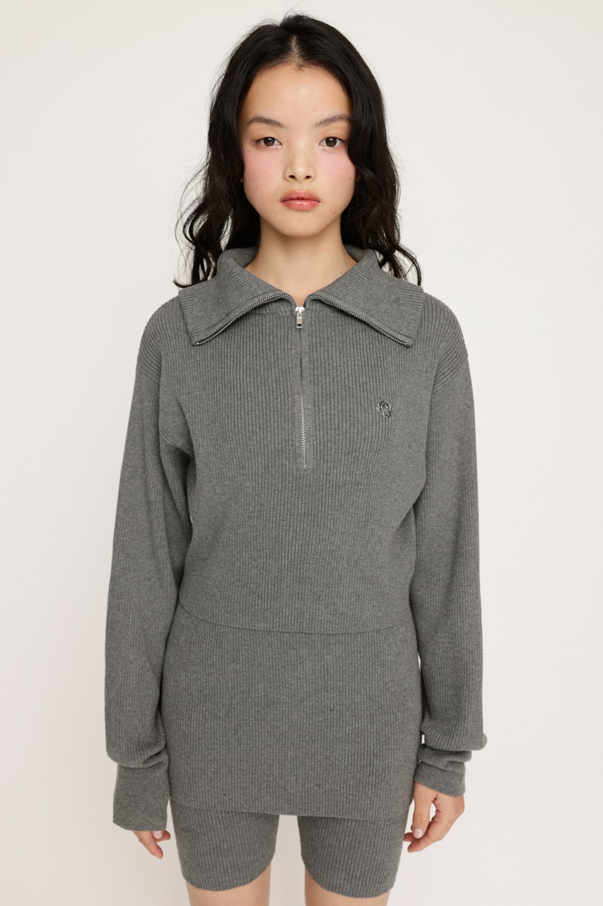 SLY | FRONT ZIP KNIT トップス (ニット ) |SHEL'TTER WEBSTORE