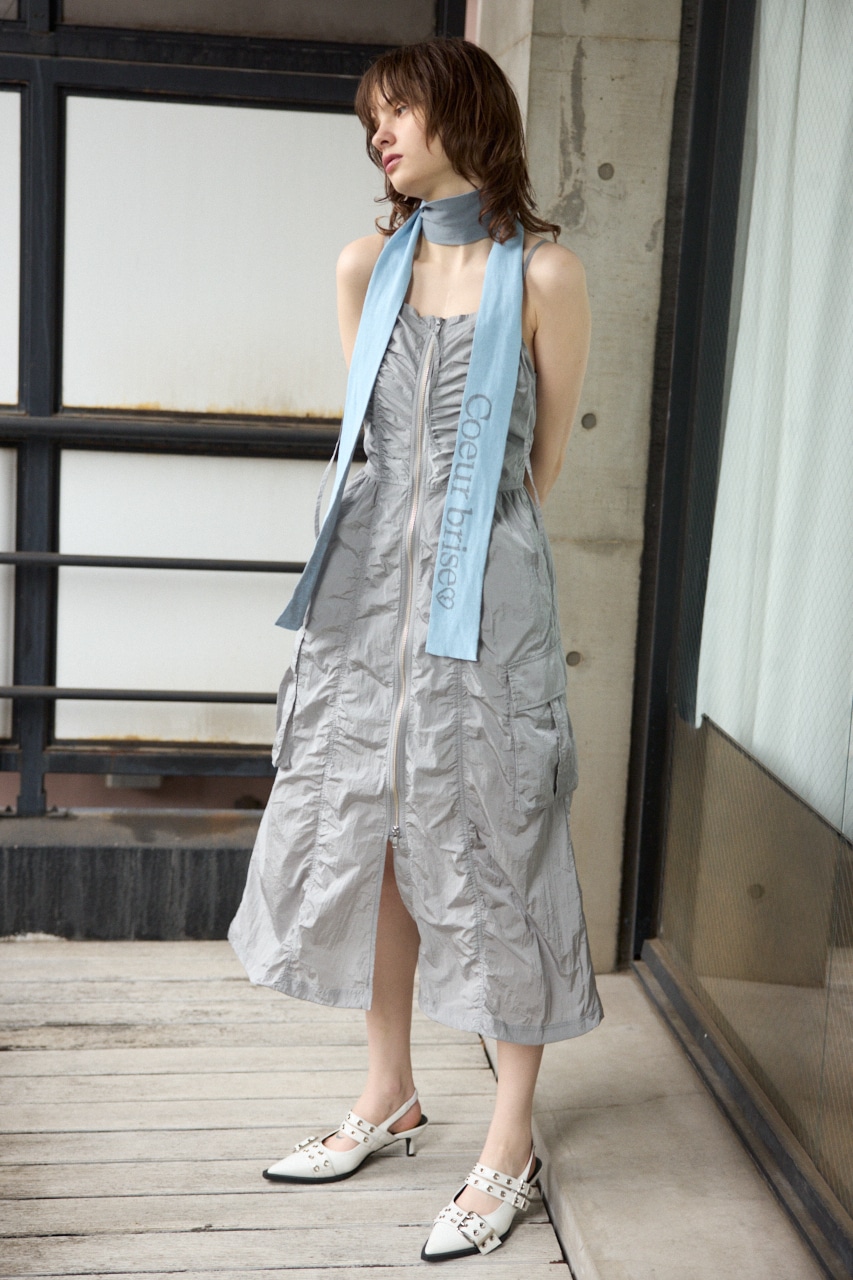 SLY | FRONT ZIP GATHER CAMI ワンピース (ワンピース(ロング