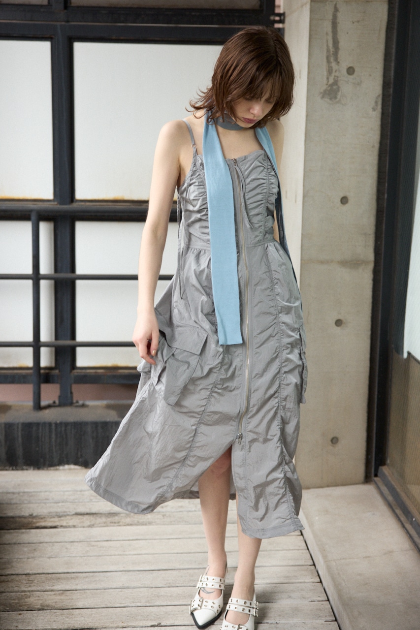SLY | FRONT ZIP GATHER CAMI ワンピース (ワンピース(ロング