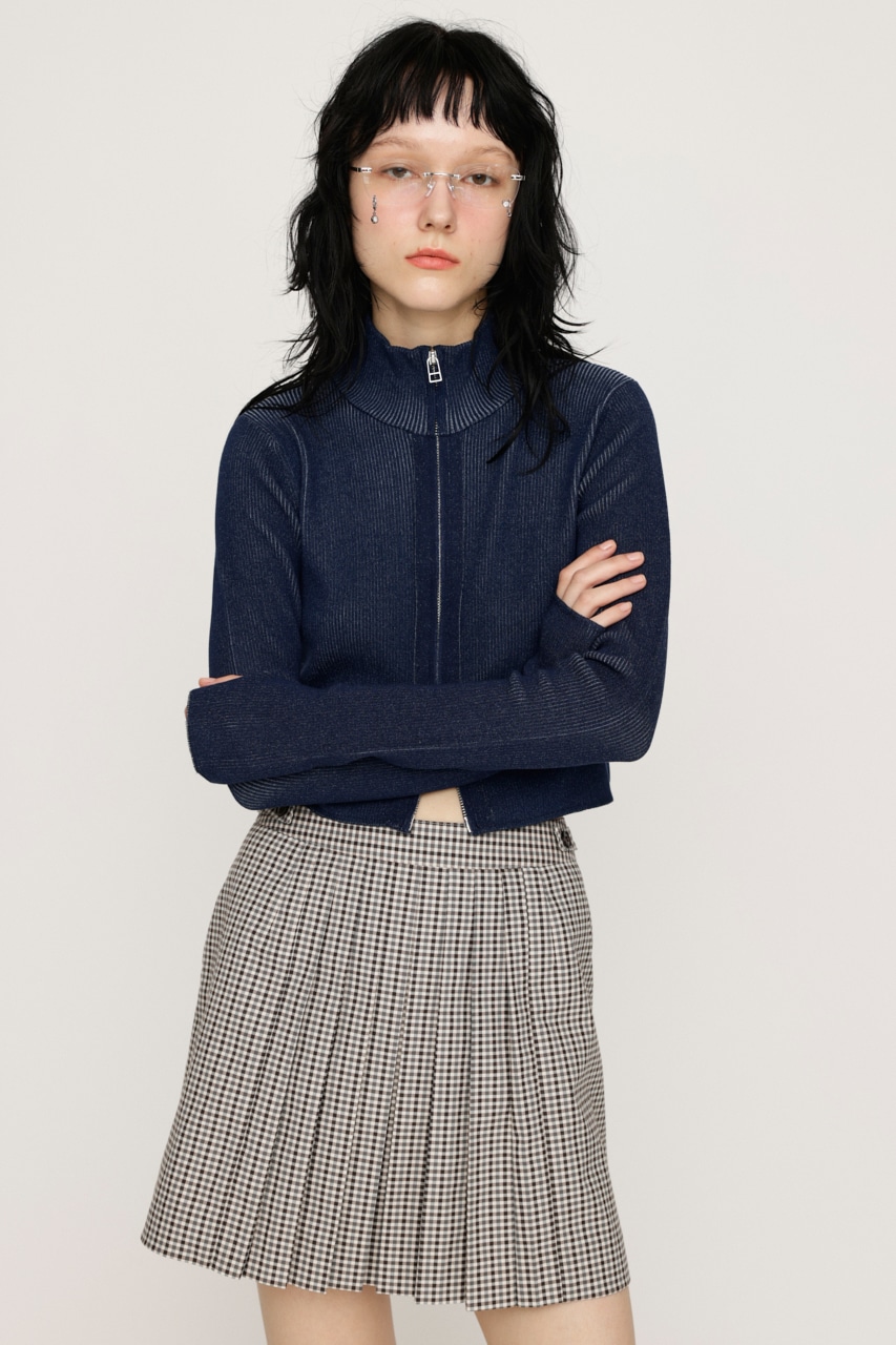 SLY | FRONT ZIP H／N RIB トップス (ニット ) |SHEL'TTER WEBSTORE