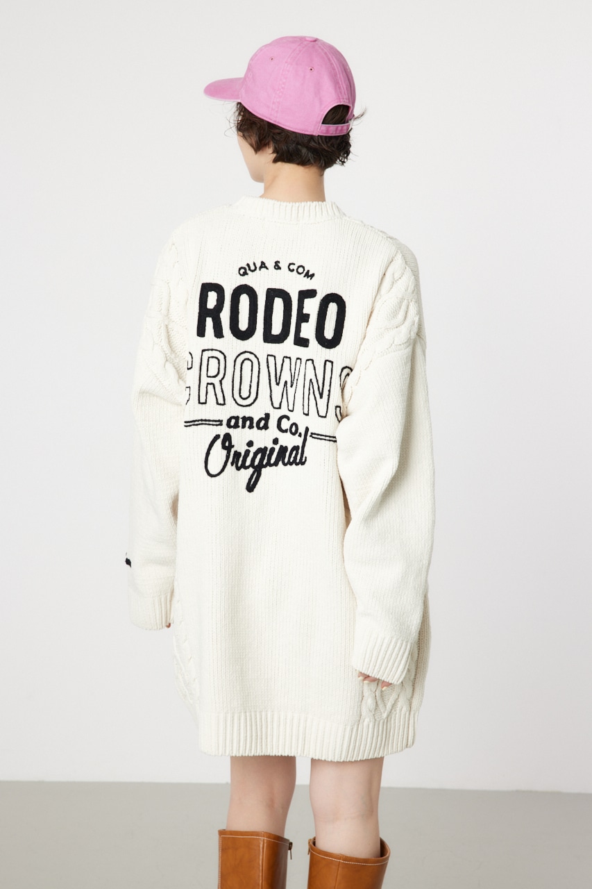 RODEO CROWNS WIDE BOWL | モールケーブルロゴニットワンピース