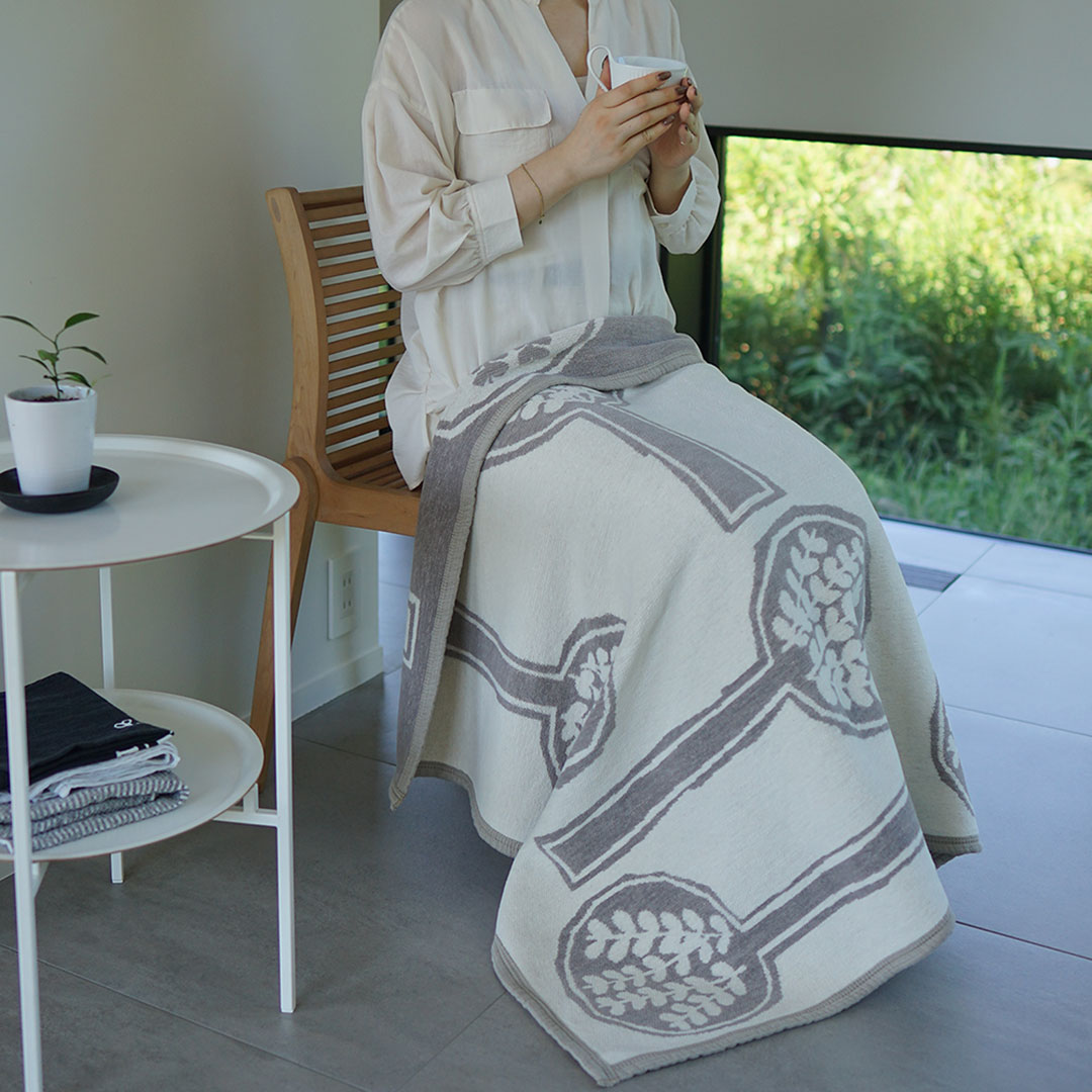 KLIPPAN/クリッパン シュニールコットン ハーフブランケット FOREST