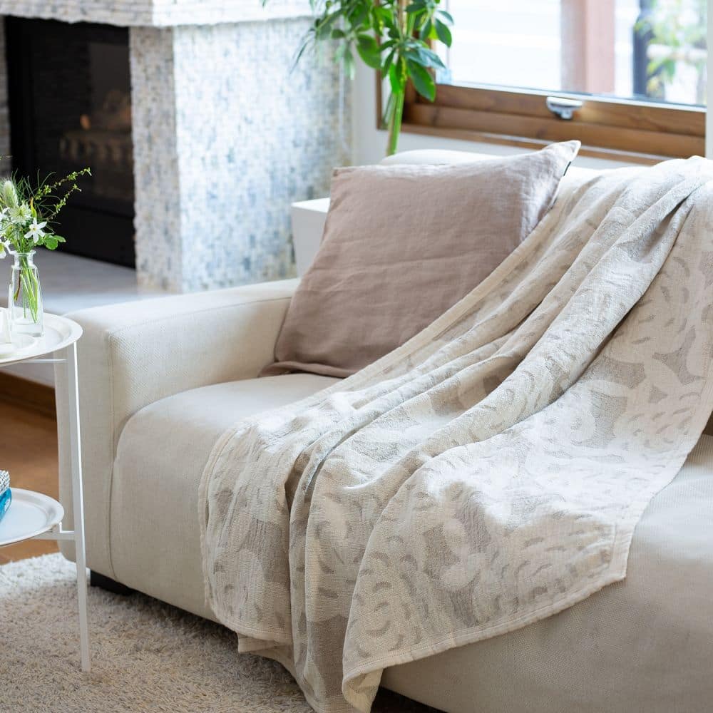 KLIPPAN/クリッパン リネン＆シュニールコットン シングルブランケット