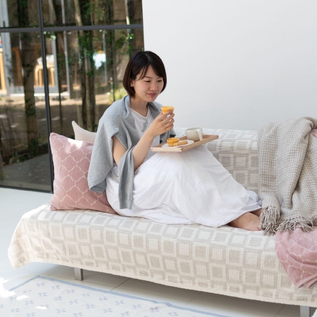 KLIPPAN/クリッパン リネン＆シュニールコットン シングルブランケット