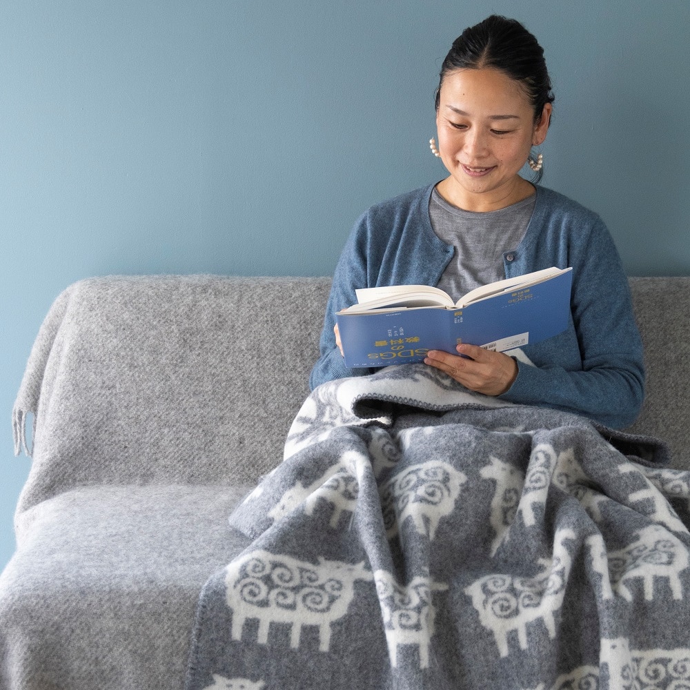 KLIPPAN/クリッパン ウール ハーフブランケット ベングトのムース