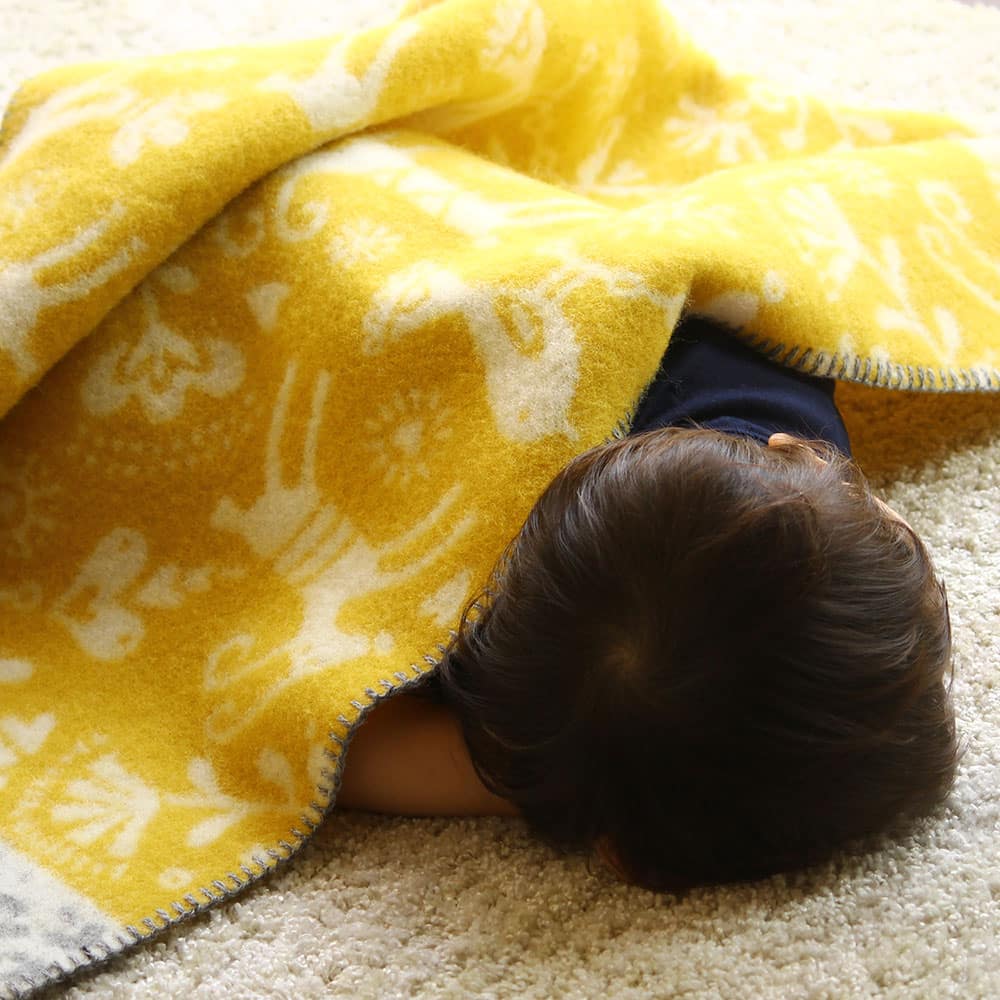 KLIPPAN/クリッパン ウールミニブランケット ジョイ イエロー