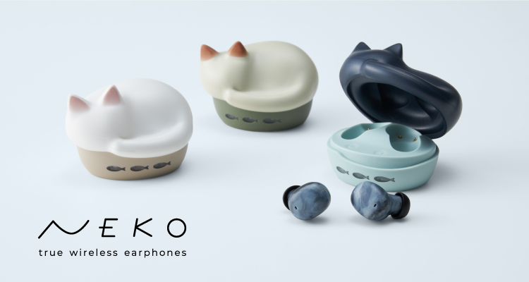 ラディウス HP-C28BTK 猫のかたちの完全ワイヤレスイヤフォン NEKO