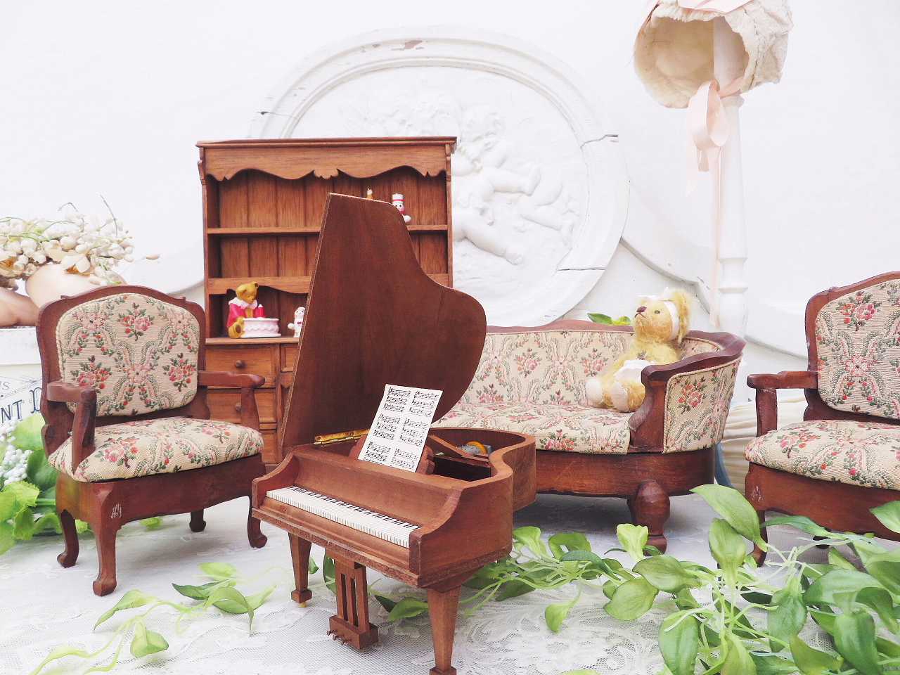 レア ドール用 ソファ＆チェアセット - 薔薇と天使のアンティーク