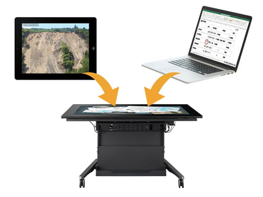 電子作戦卓／デジタル指揮卓 ELMO DXテーブル（旧称 V-CUBE Board