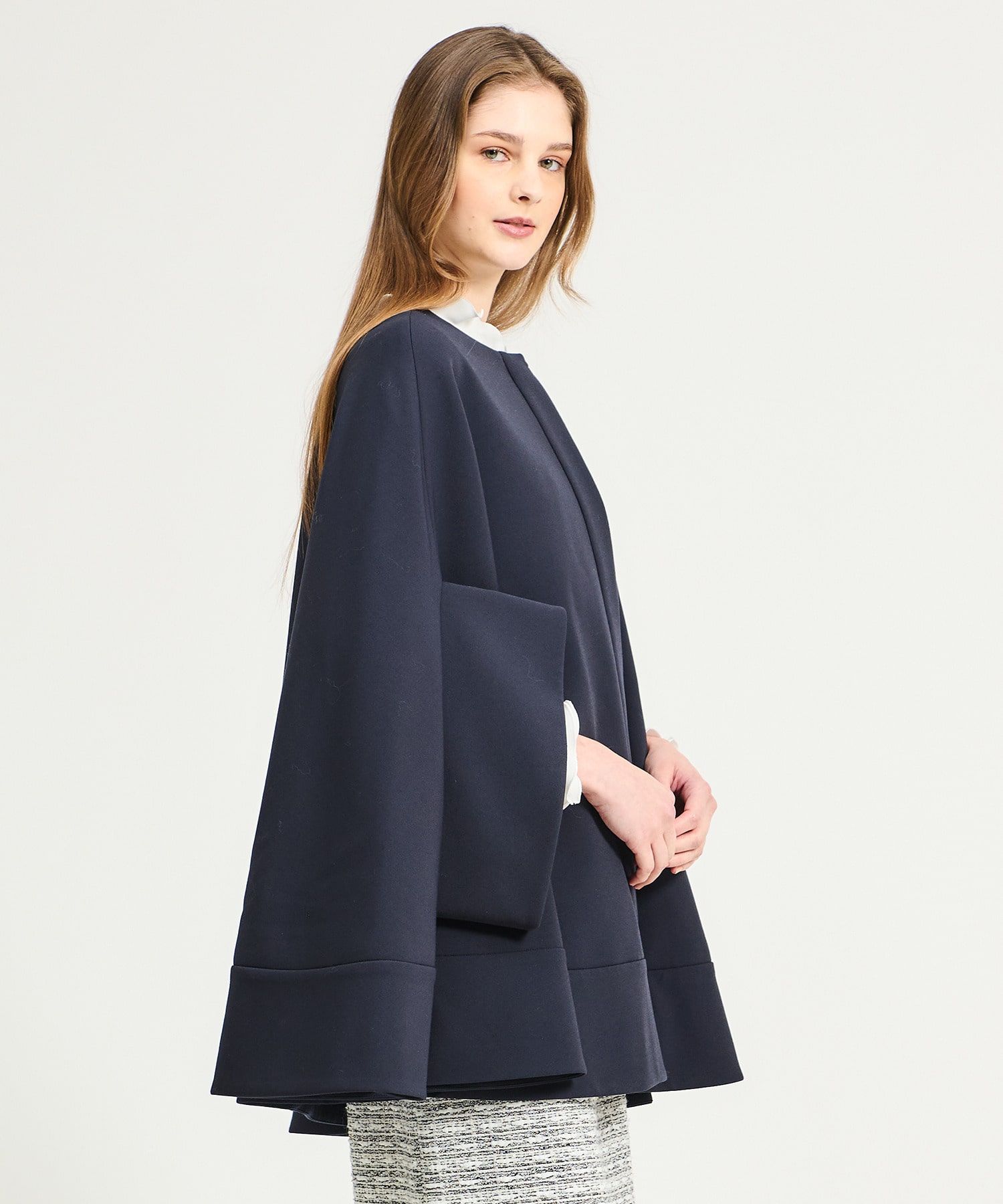 ESTNATION / ノーカラーケープコート｜ESTNATION ONLINE STORE