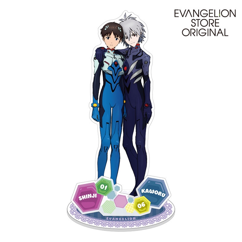 EVA STOREオリジナル 缶バッジ/シンジ＆カヲル(プラグスーツ・肩組み