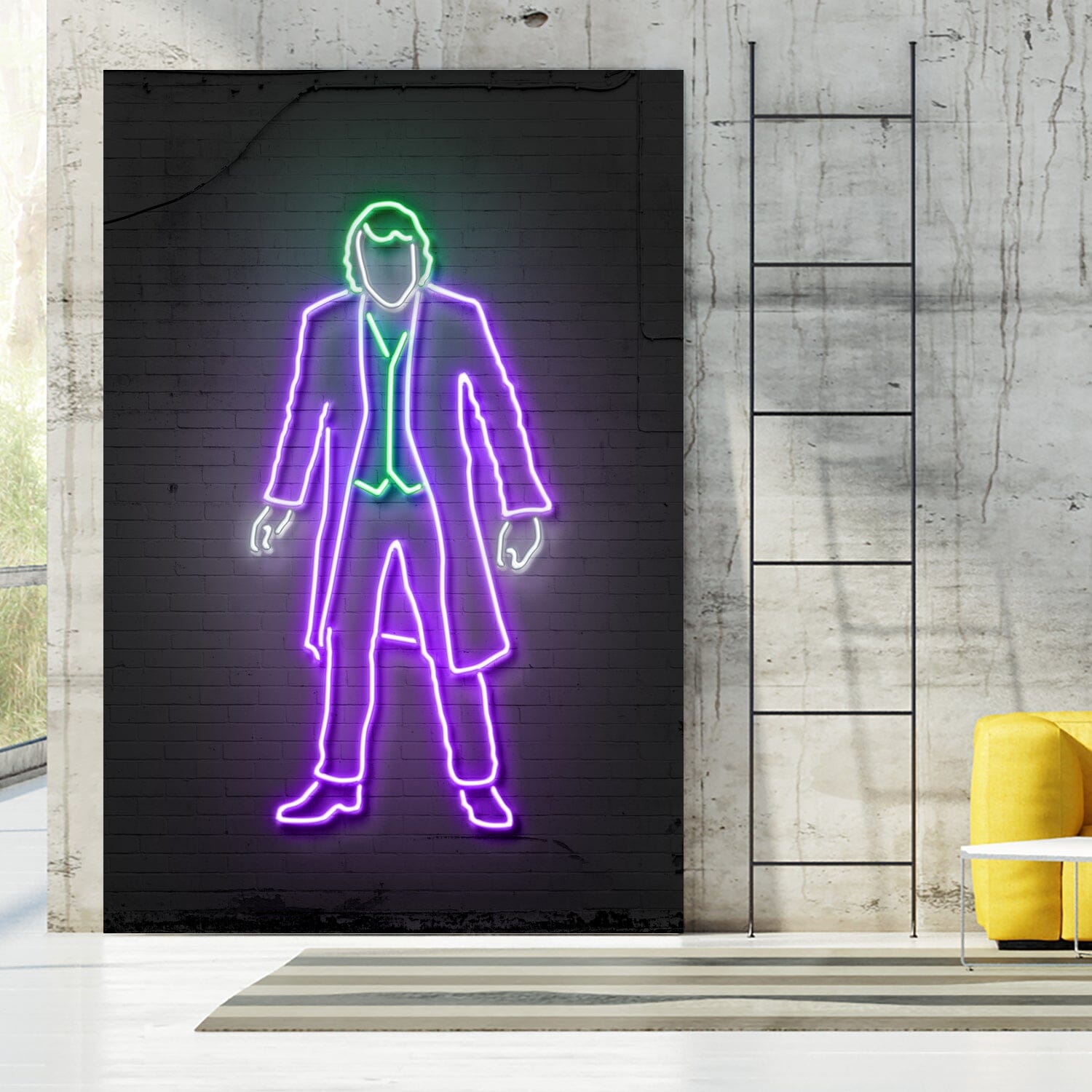 Joker neon by Octavian Mielu - Eyes On Walls