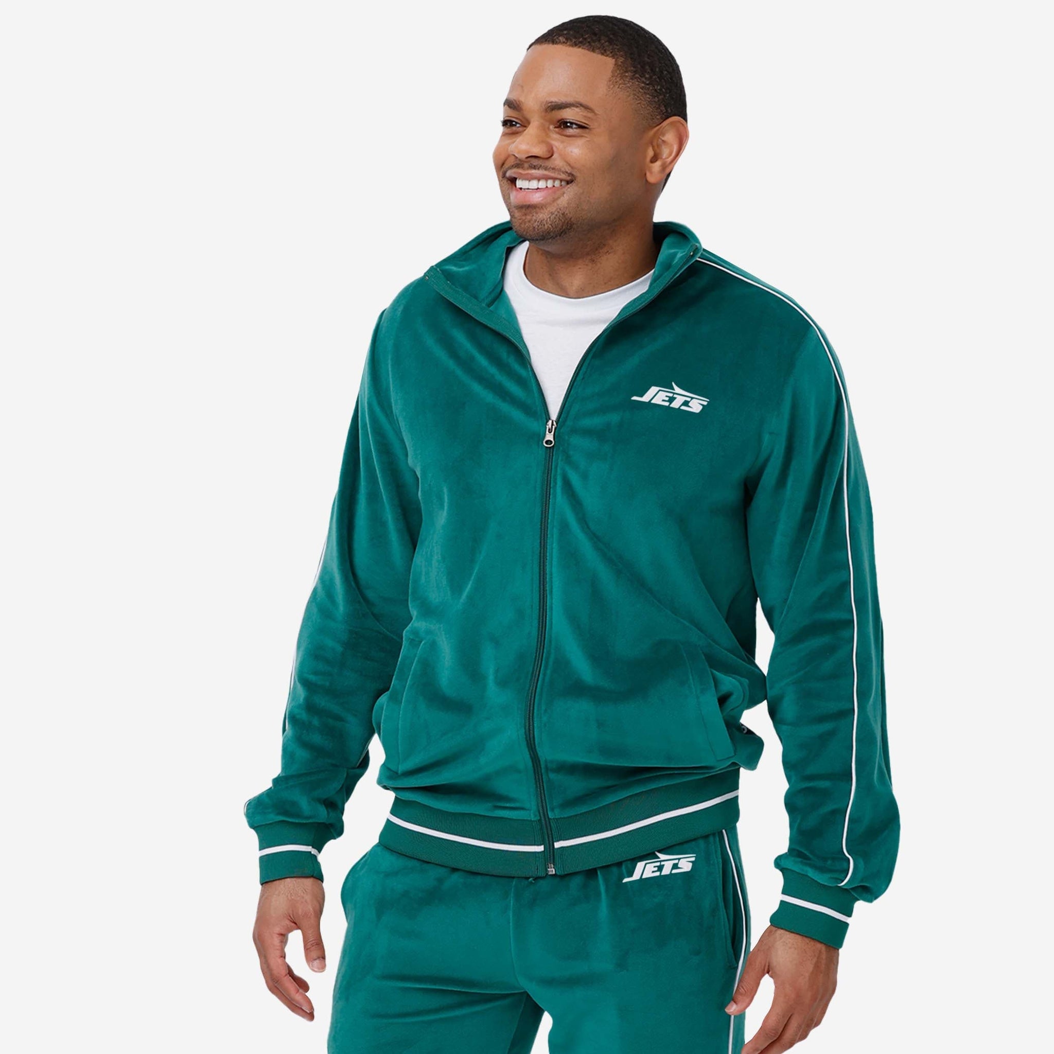 New York Jets Velour Zip Up Top FOCO