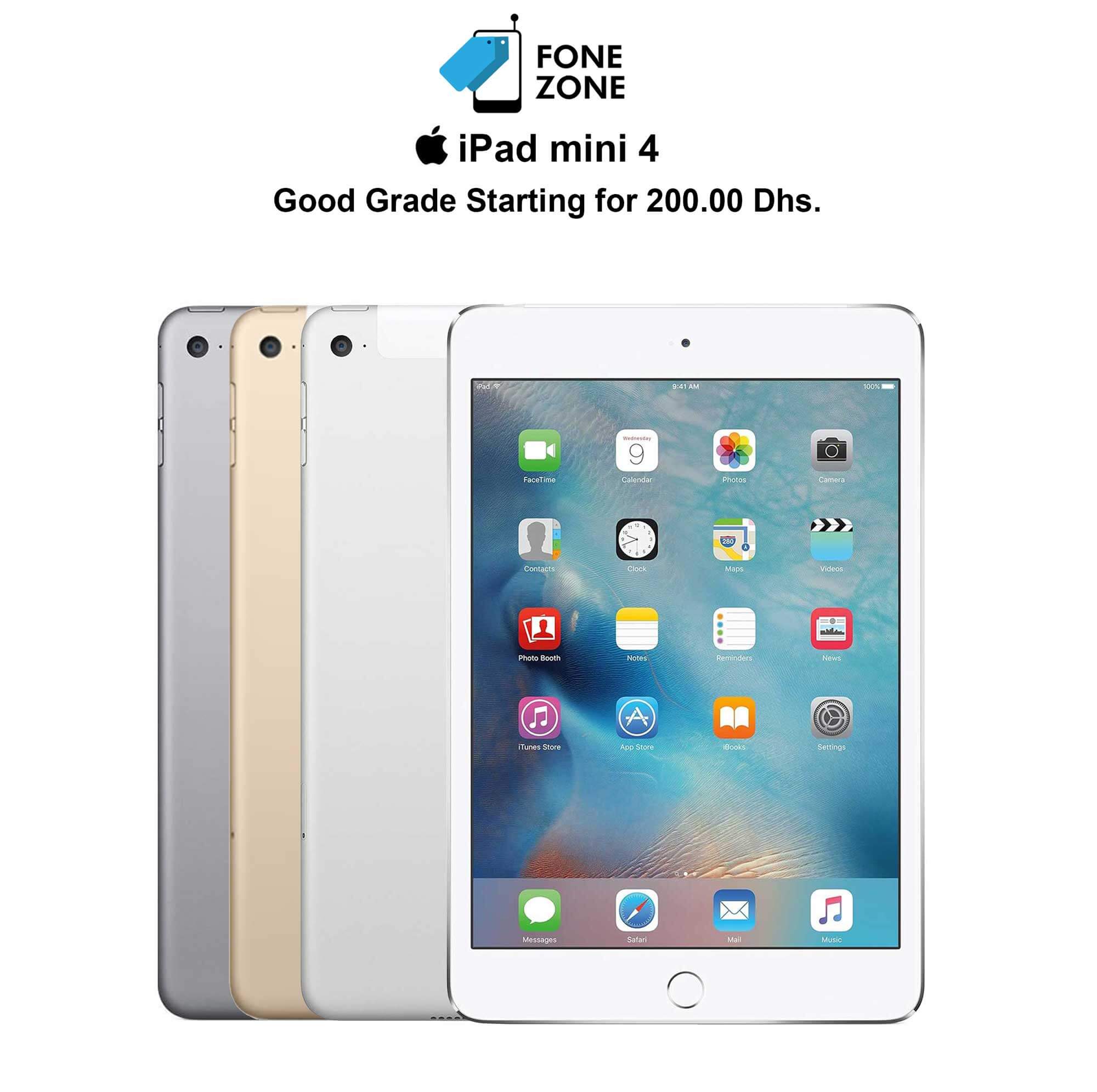 Apple iPad mini 4 128GB WiFi B Grade – Fonezone.ae
