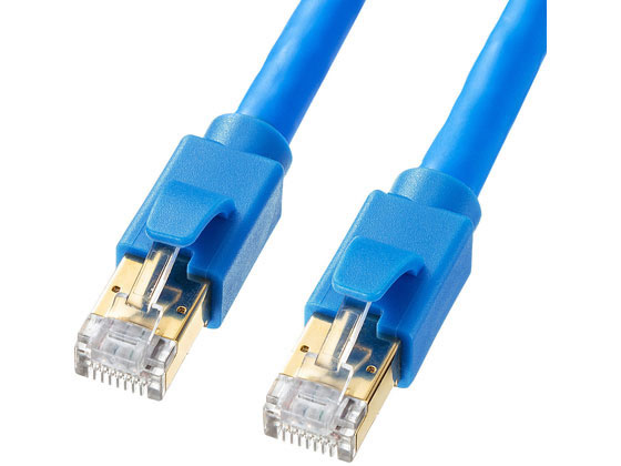 サンワサプライ カテゴリ8 LANケーブル(ブルー・1m) KB-T8-01BL 通販