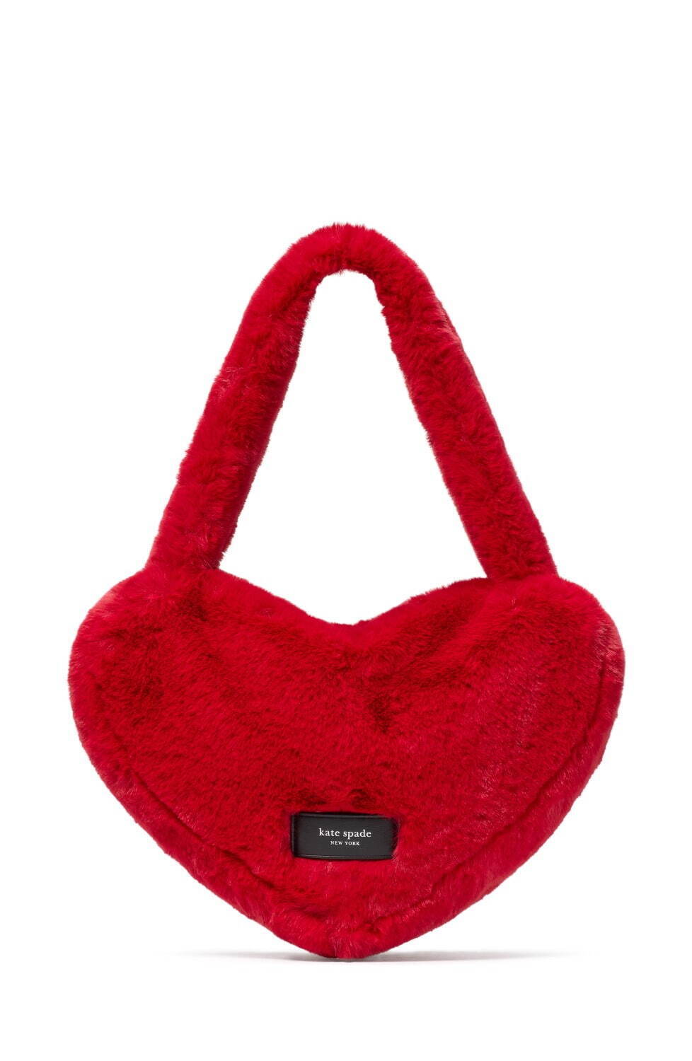 ケイト・スペード25年バレンタイン、ふわふわファーの“ハート型”トート
