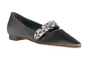 マノロ ブラニク“古代ローマのジュエリー着想”ミュール＆フラット