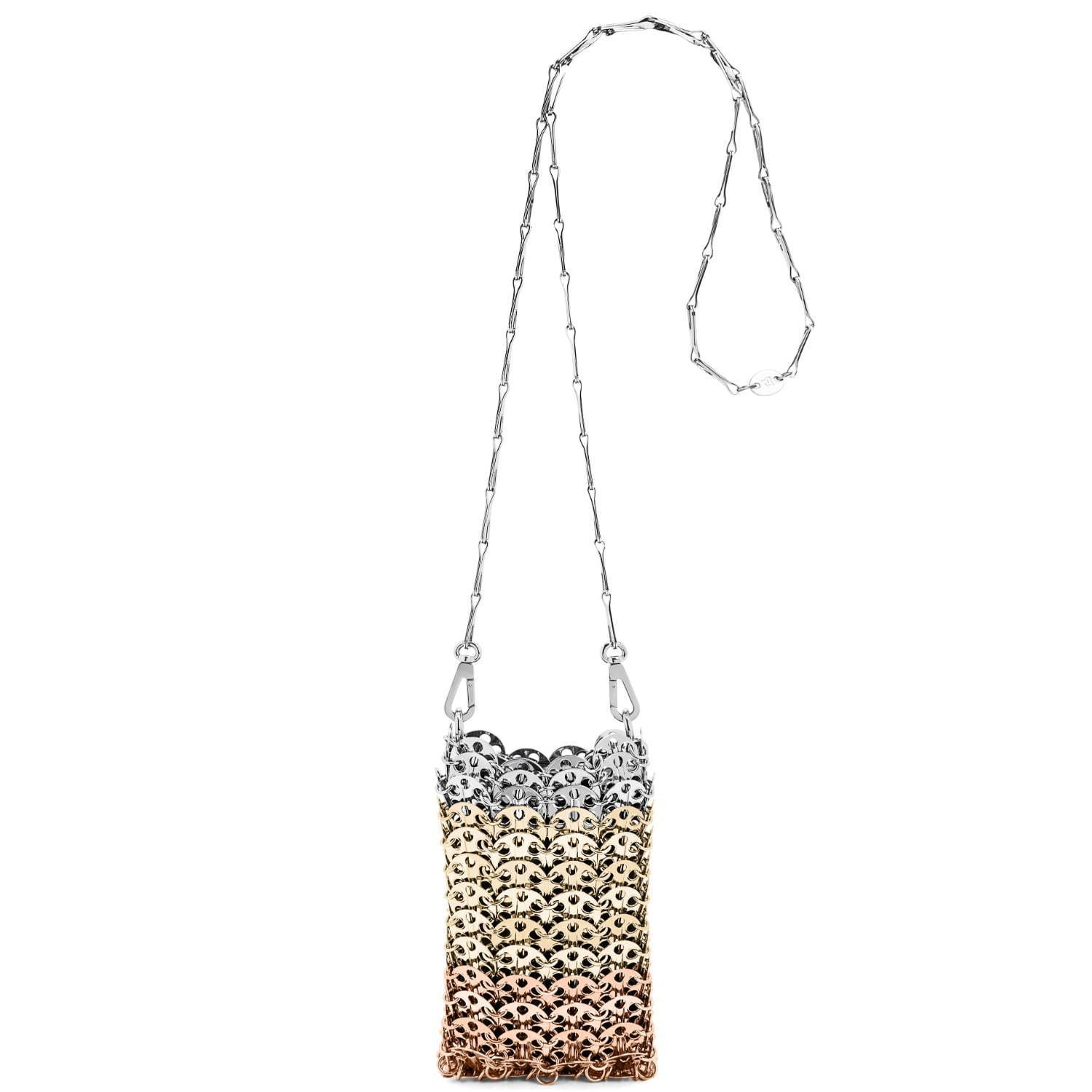 パコ ラバンヌ新作バッグ「レインボー ポップ」メタリックピンク