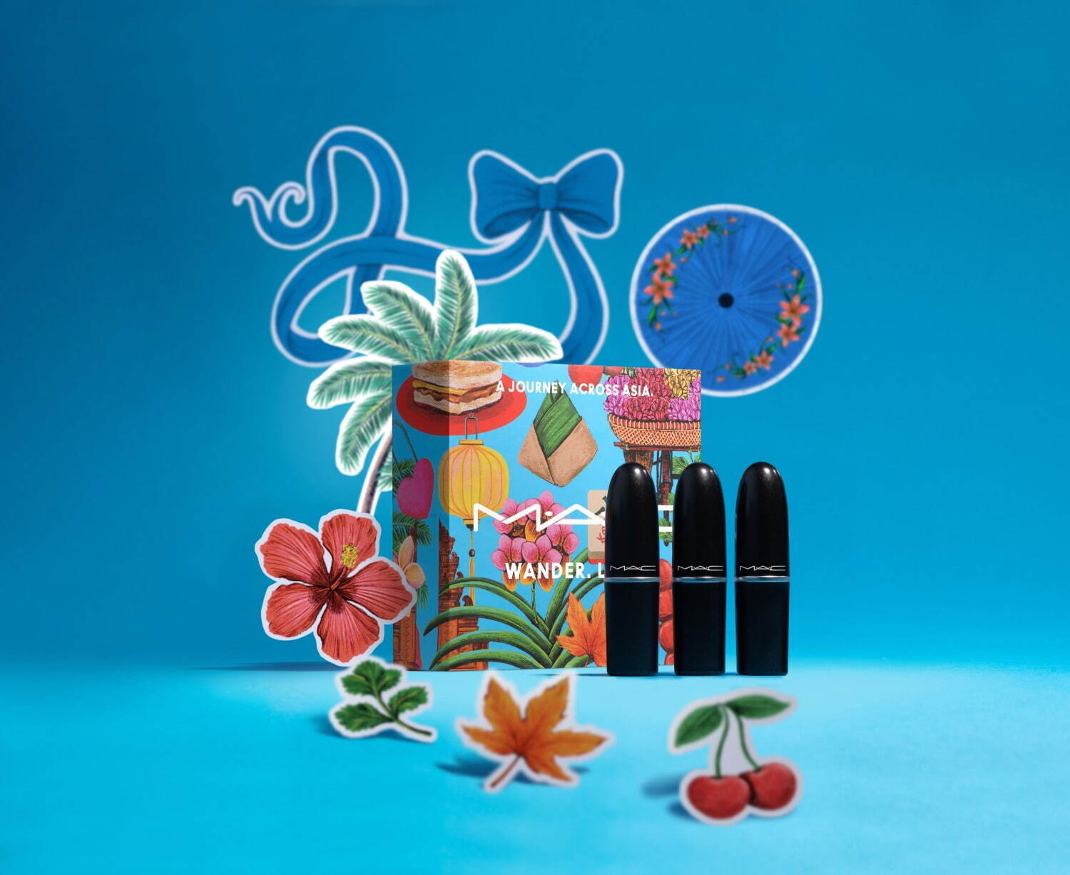 M·A·C「渋谷・原宿・銀座」イメージの限定リップ、チェリーモチーフの