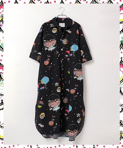 ニコアンド×ツモリチサト第2弾、“宇宙柄”シャツワンピや“カラフル