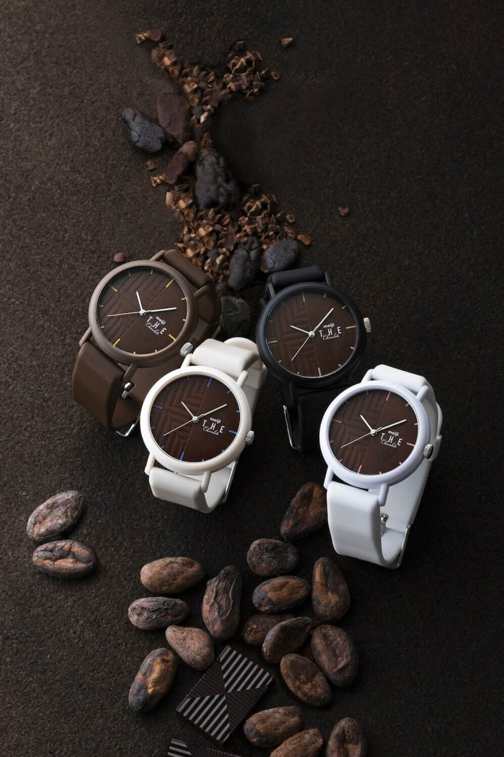 カカオ香る“チョコウォッチ”、明治 THE Chocolateと腕時計ブランド