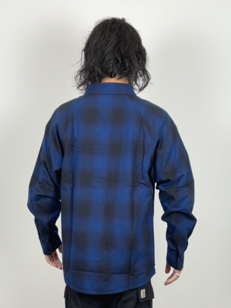 CHALLENGER / L/S CHECK WORK SHIRT -Navy-