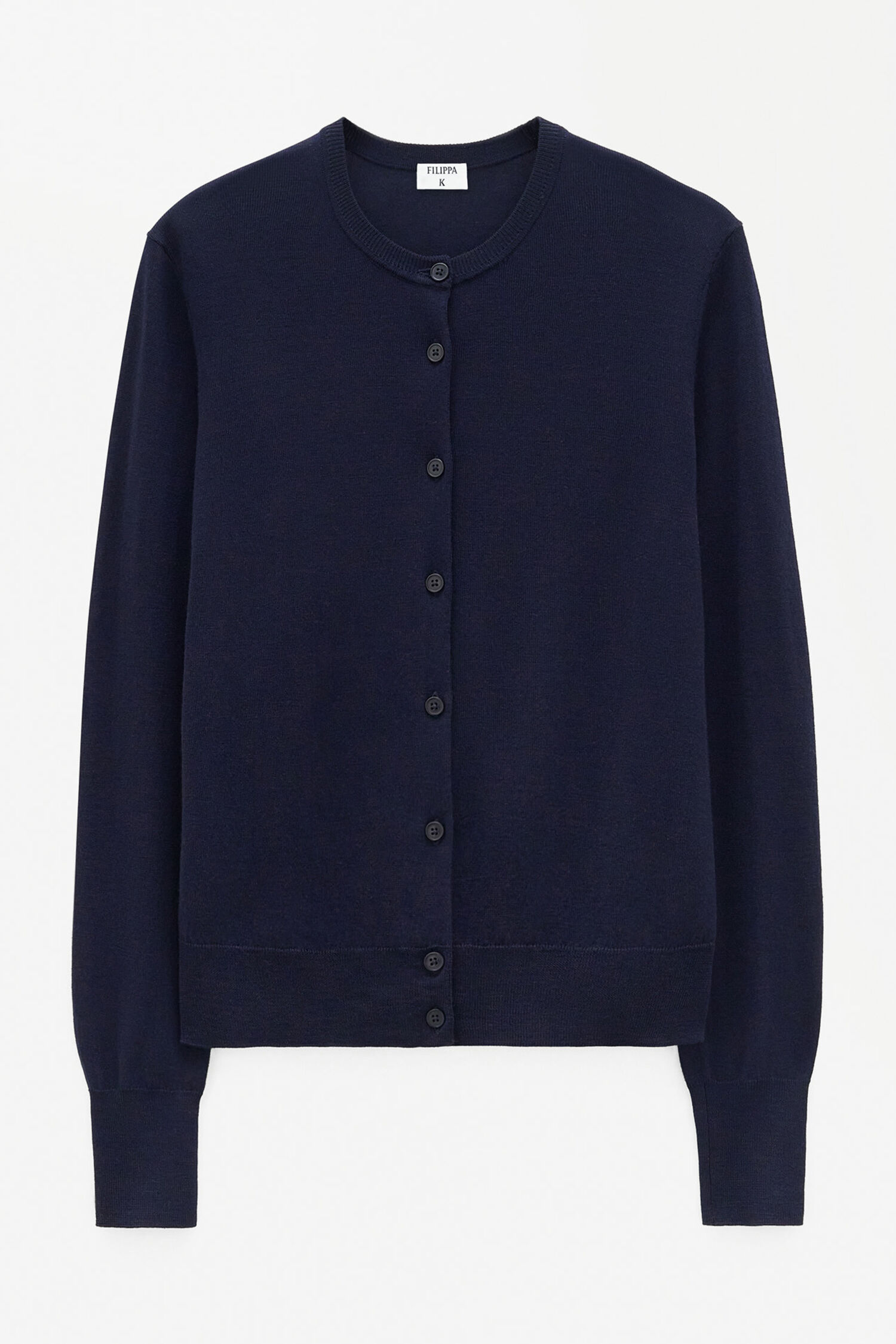 Merino Short Cardigan - Navy | FILIPPA K