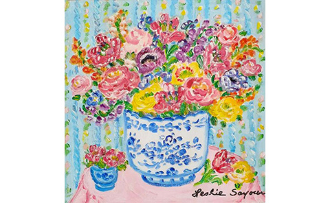 真作】レスリーセイヤー油彩4号