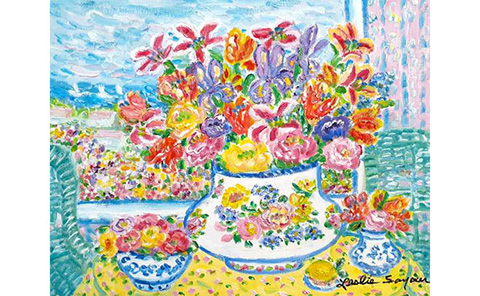 Iris with mixed bouquet』レスリー・セイヤー | 絵画・アート販売