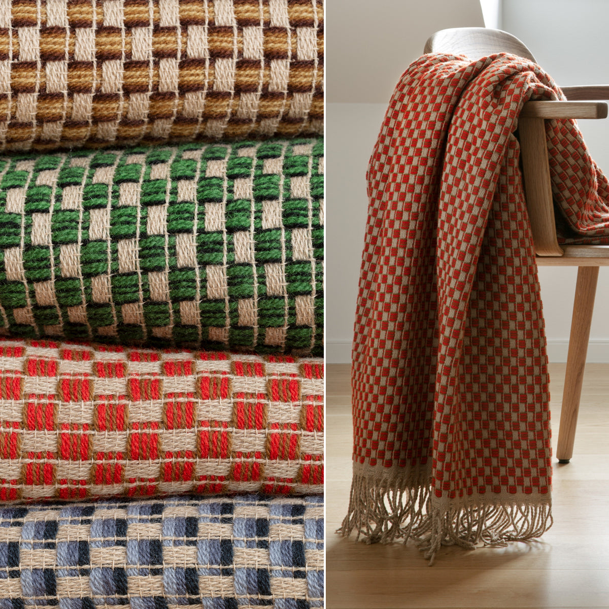 Roros Tweed Isak Norwegian Wool Blanket with Fringes – FJØRN