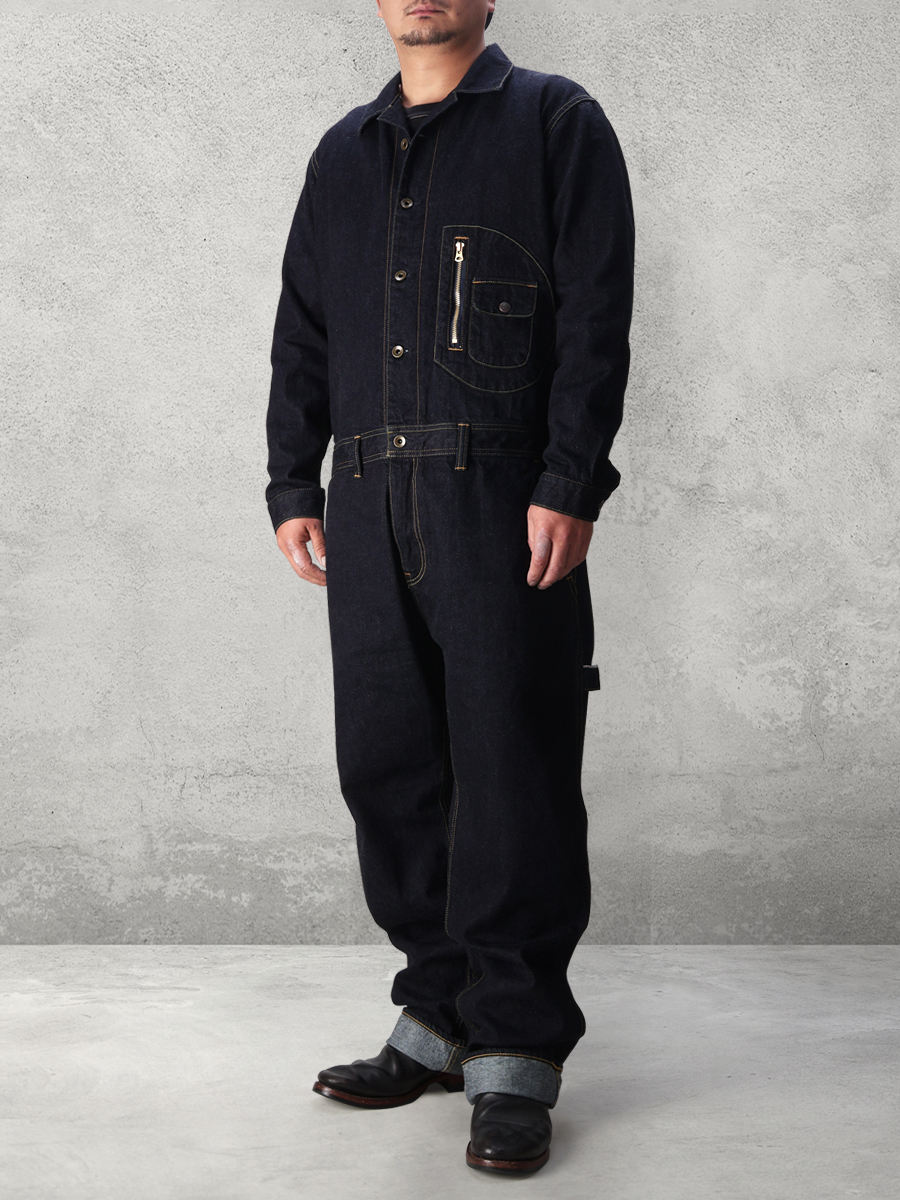 最終価格。フラットヘッドデニム12ozジャンプスーツMサイズ 12oz