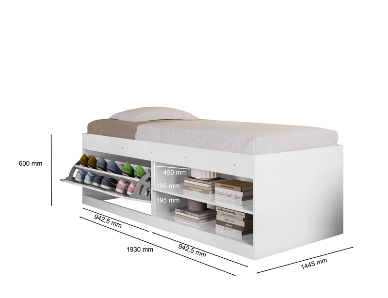 Box sapateira 0,88 VANESSA F123 - Framar Móveis