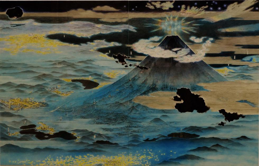 山梨県立美術館で当センターのシンボル絵画を展示しています-富士山