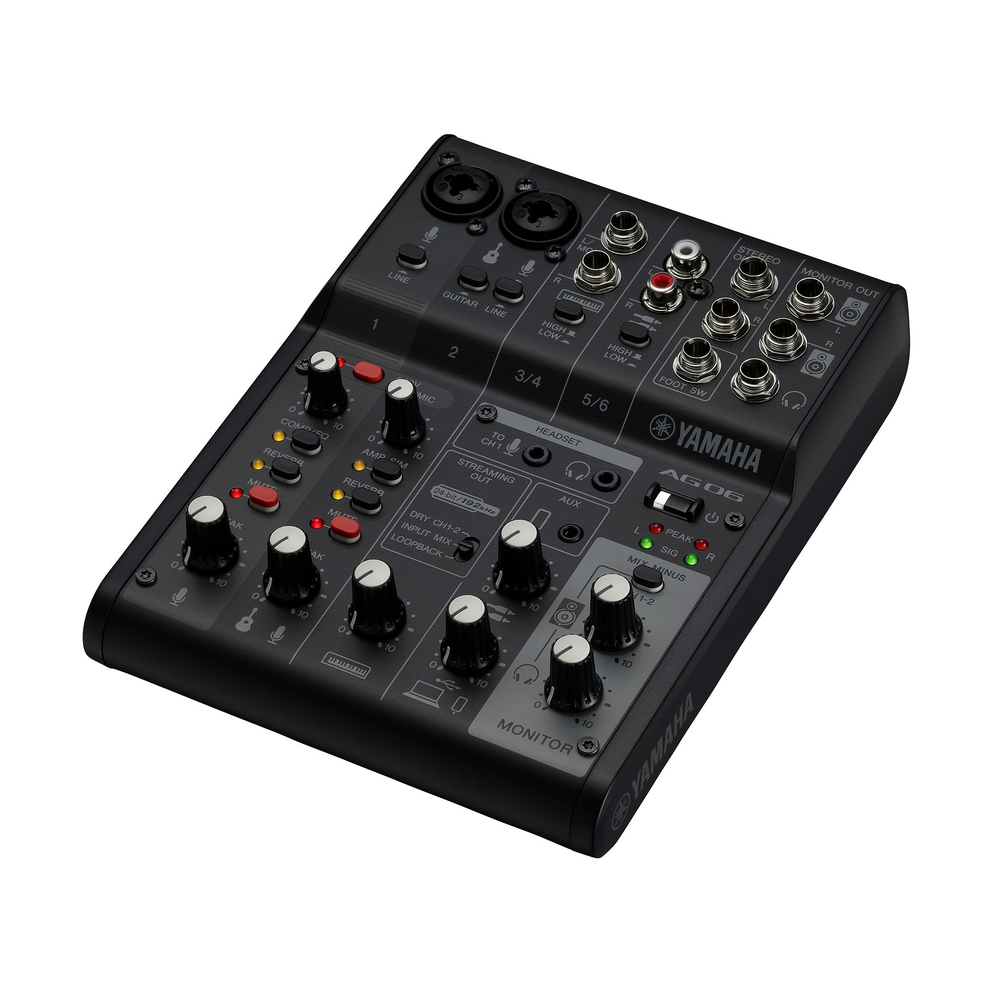 Yamaha AG06 Mk2 6-Channel Mixer/USB Interface for IOS/Mac/PC