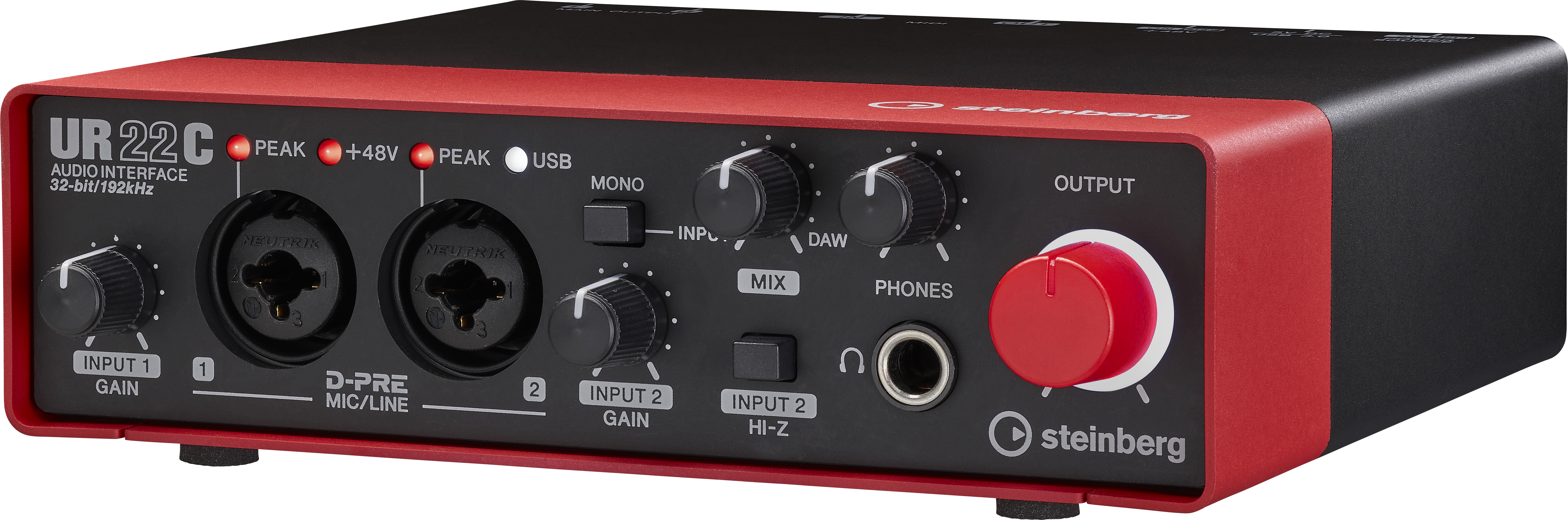 Steinberg UR22C RD 2In/2Out USB3.0 Type C Audio Interface, Red