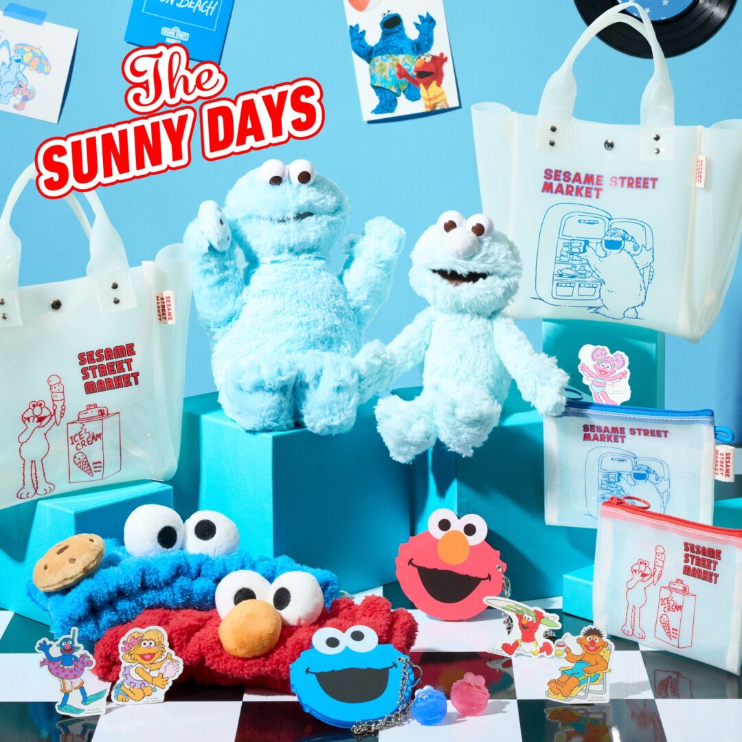 ミントブルー”カラーに染まったエルモ、クッキーモンスターの