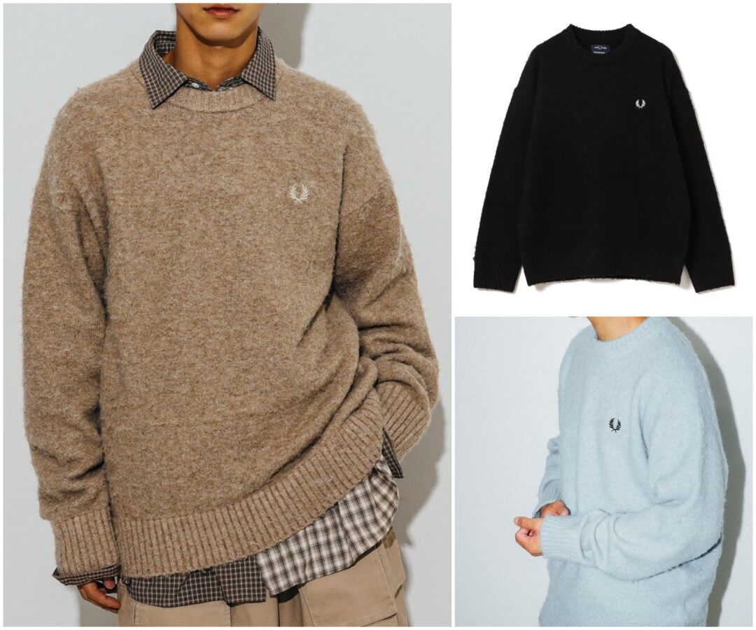FRED PERRY × BEAMS / 別注 フラッフィ クルーネックニットが2024年 11