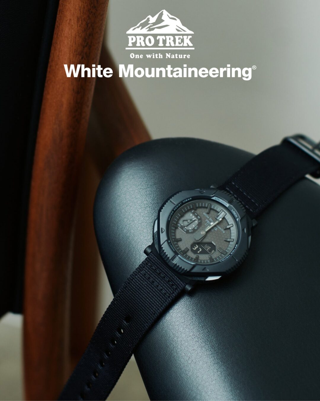 White Mountaineering × CASIO PRO TREK “Black”が2024年 11/8 発売