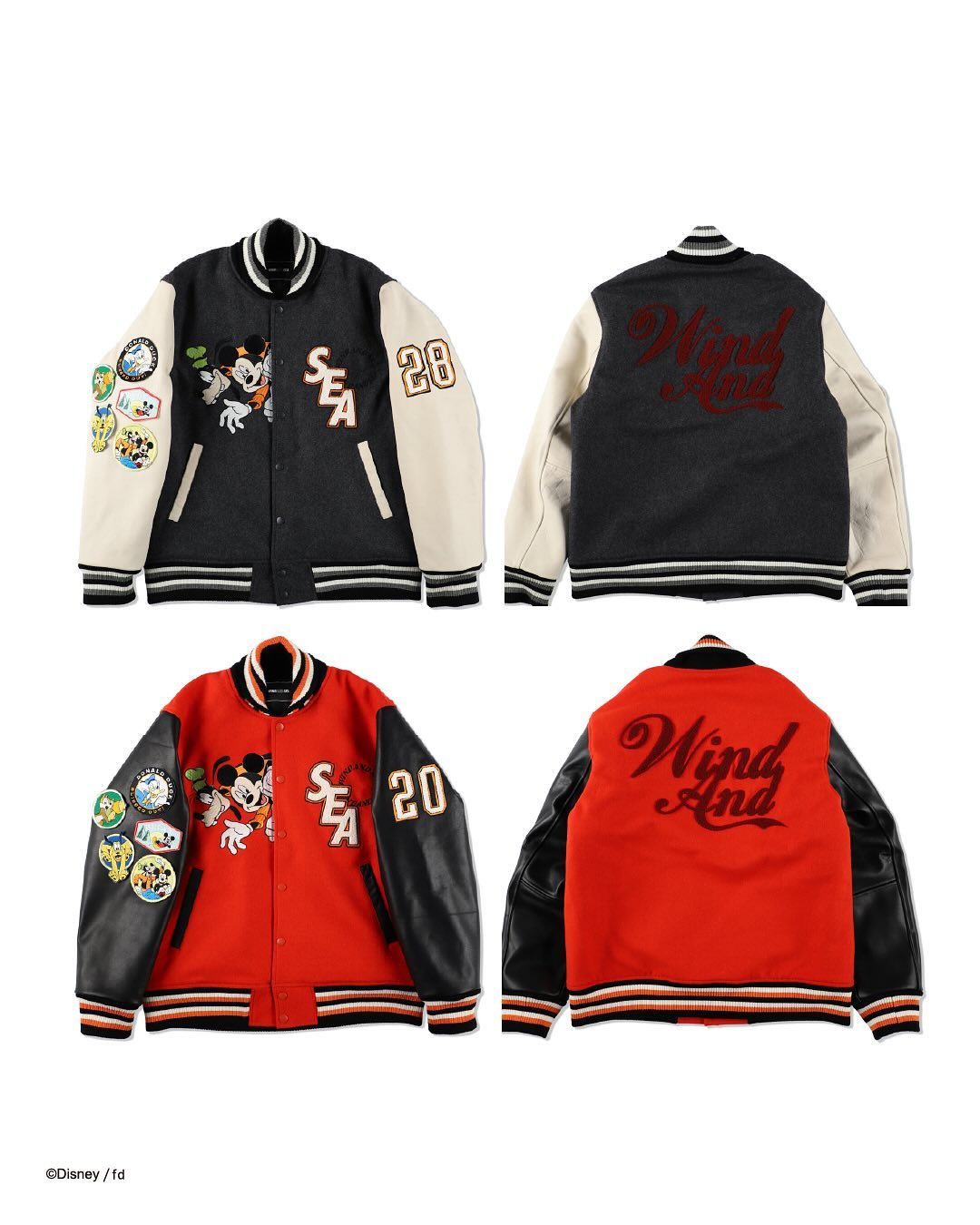 32着限定】WIND AND SEA × Disney “NUMBERING STUDIUM JACKET” が2025