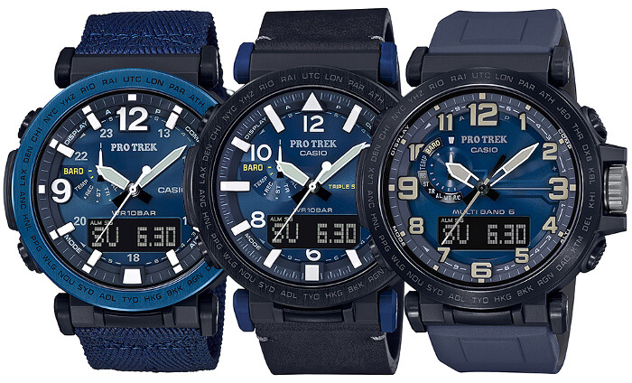 Pro Trek Navy Blue Analog-Digital Series - G-Central G-Shock Fan Site