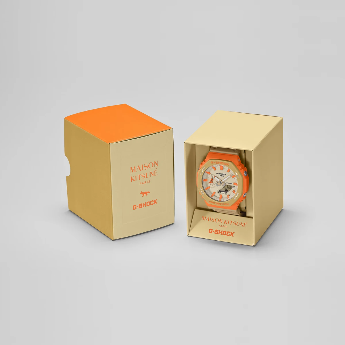 Maison Kitsuné x G-Shock GA-2110MK-5A collaboration with the